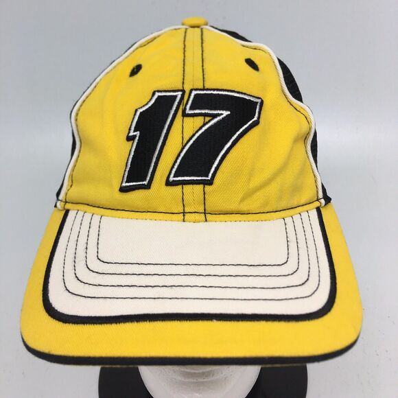 Roush Racing Matt Kenseth #17 Nascar Yellow & Black Hat Cap Chase Authentics - Picture 2 of 9